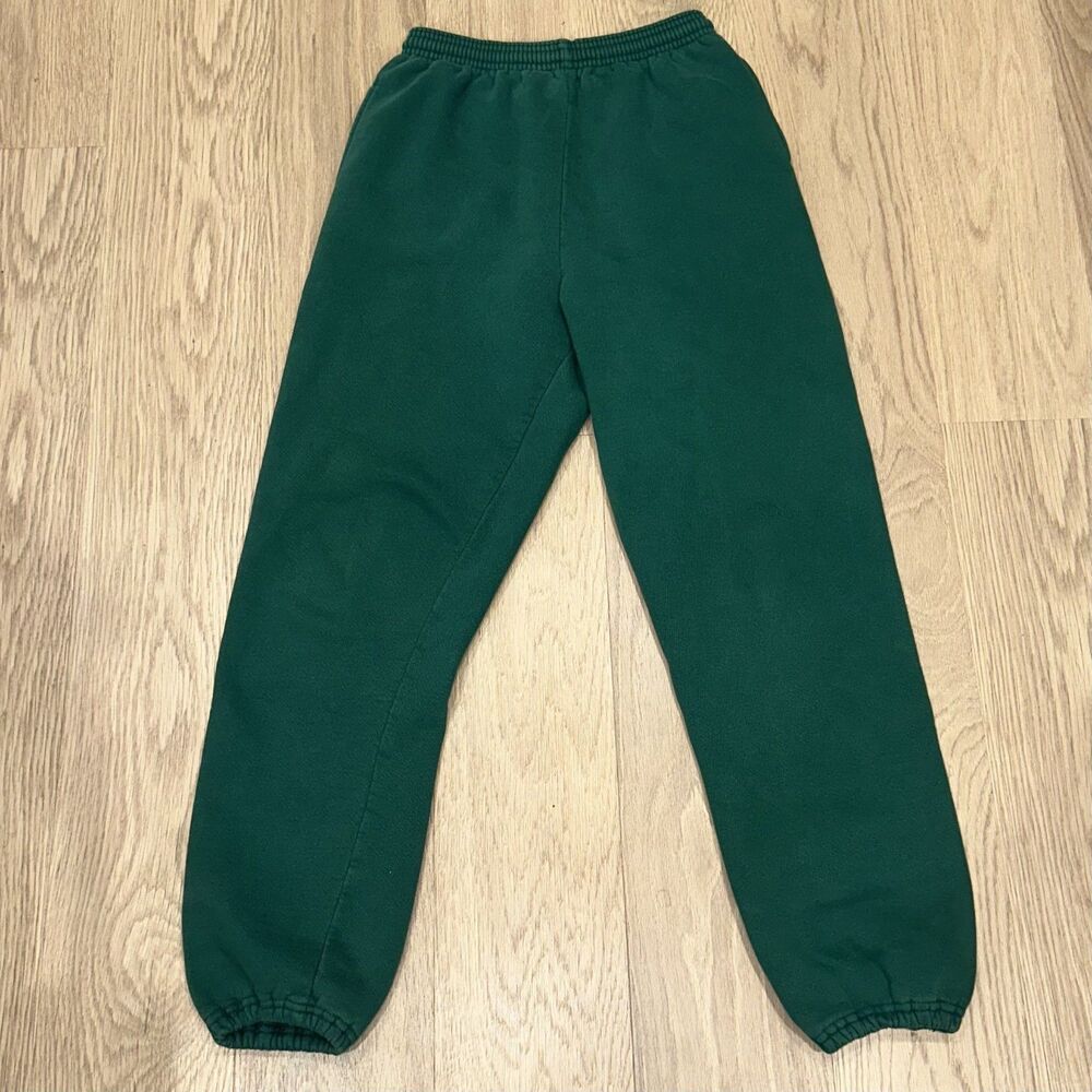 Vintage LL Bean Russell Athletic Green Sweatpants Joggers USA Womens Medium